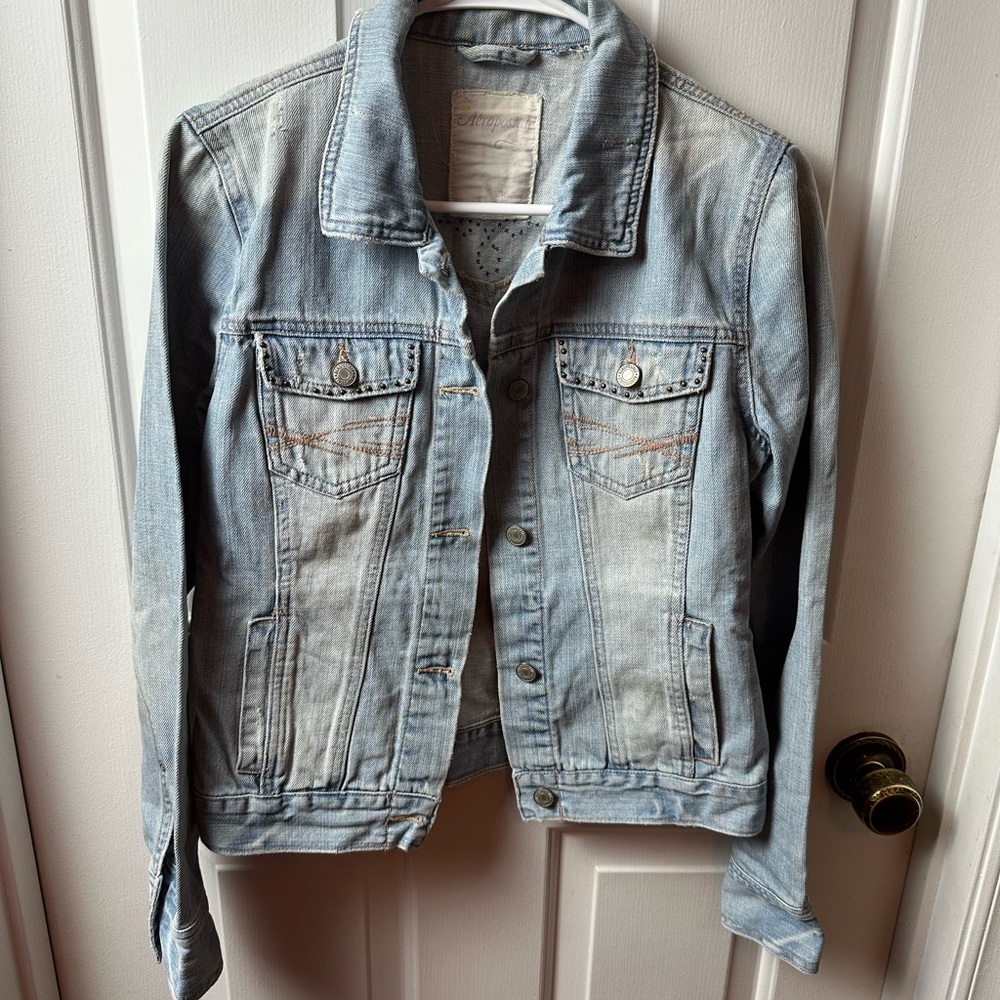 Aeropostale Women’s Size Medium Light Blue Denim Jacket